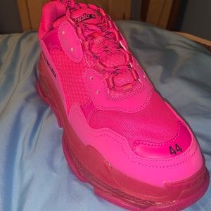 Pink Balenciaga Triple S Clear Sole